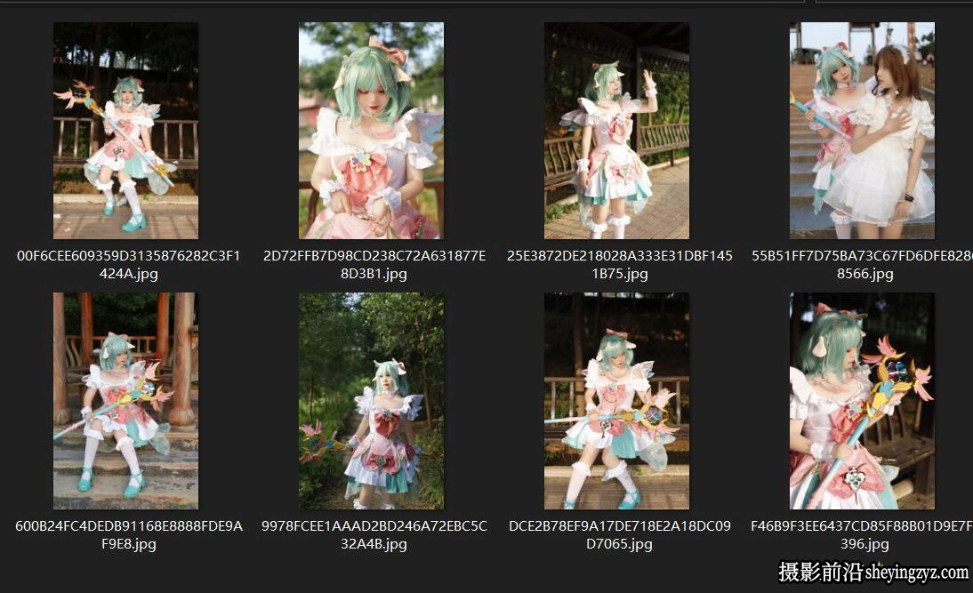 cosplay瑶时之幻境制服摄影未修RAW练习素材18张