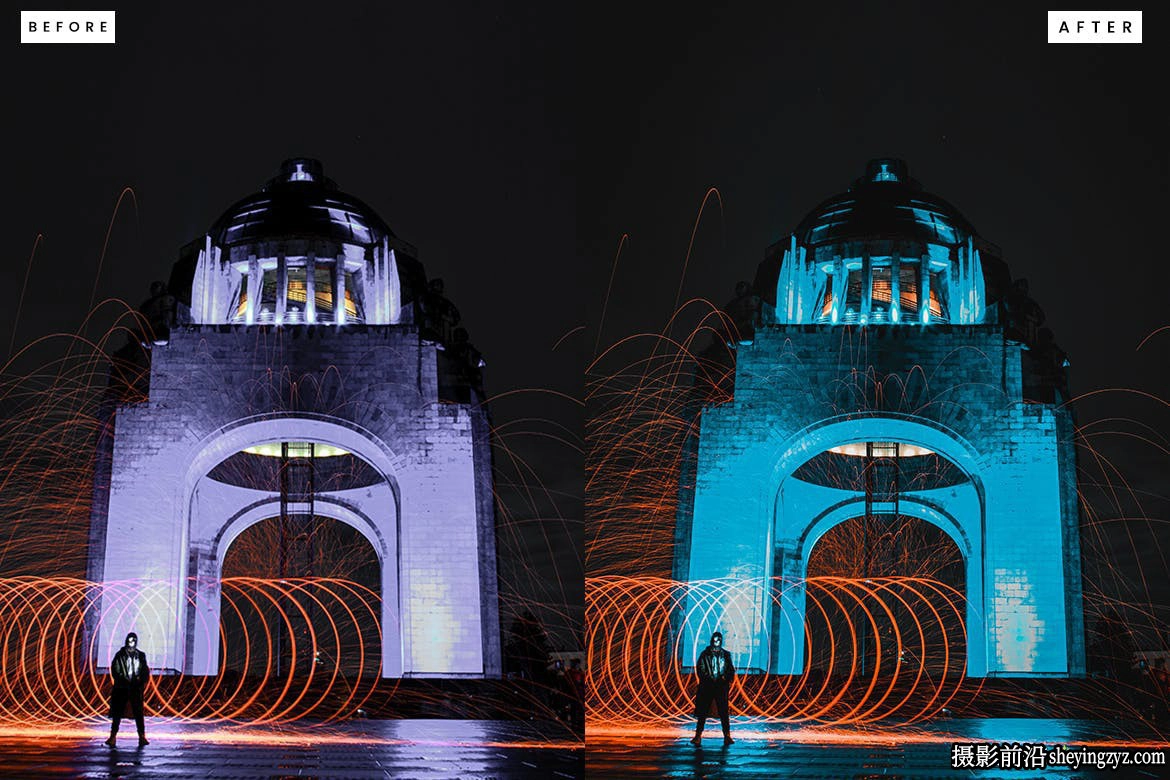 10种城市夜景风光调色lr预设 Night Pulse Lightroom Presets