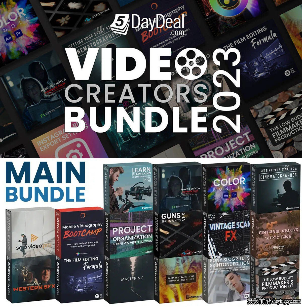 电影拍摄/剪辑/预设完整包 5DayDeal-Video Creators Bundle 2023