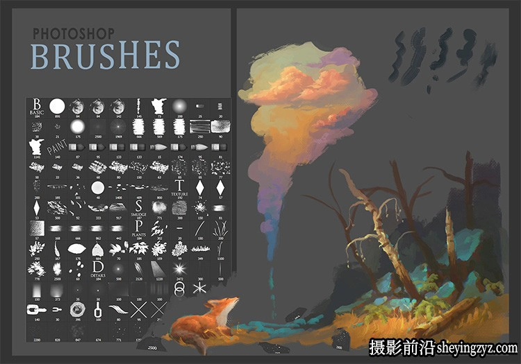 150多种CG绘画画笔下载笔刷素材