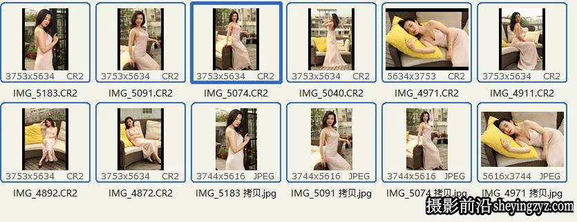阳台大美女写真人像摄影未修RAAW原图练习素材8张
