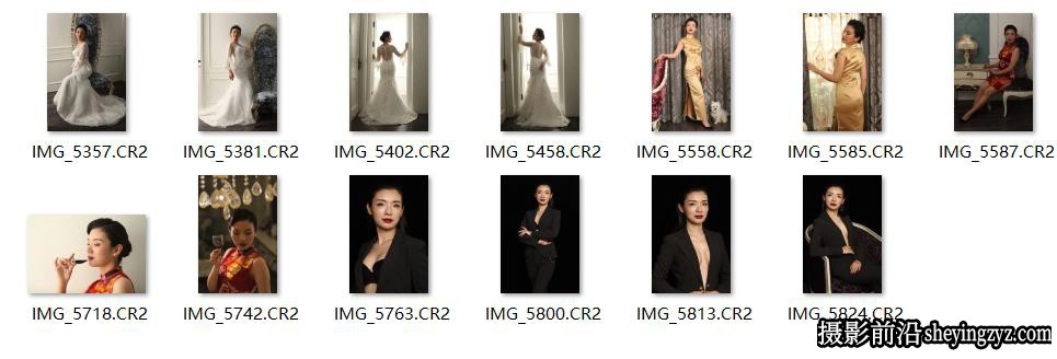 婚纱旗美女人像摄影免费RAW原图练习素材13张