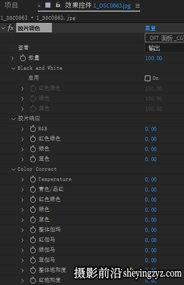 AE/PR插件Digital Film Tools DFT V1.2.1中文汉化版