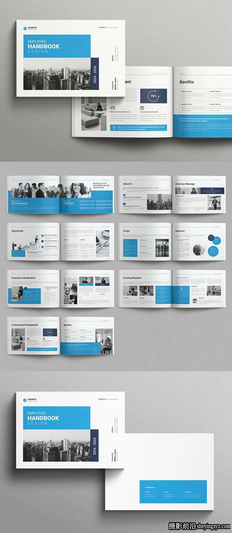 公司员工手册模板InDesign模板