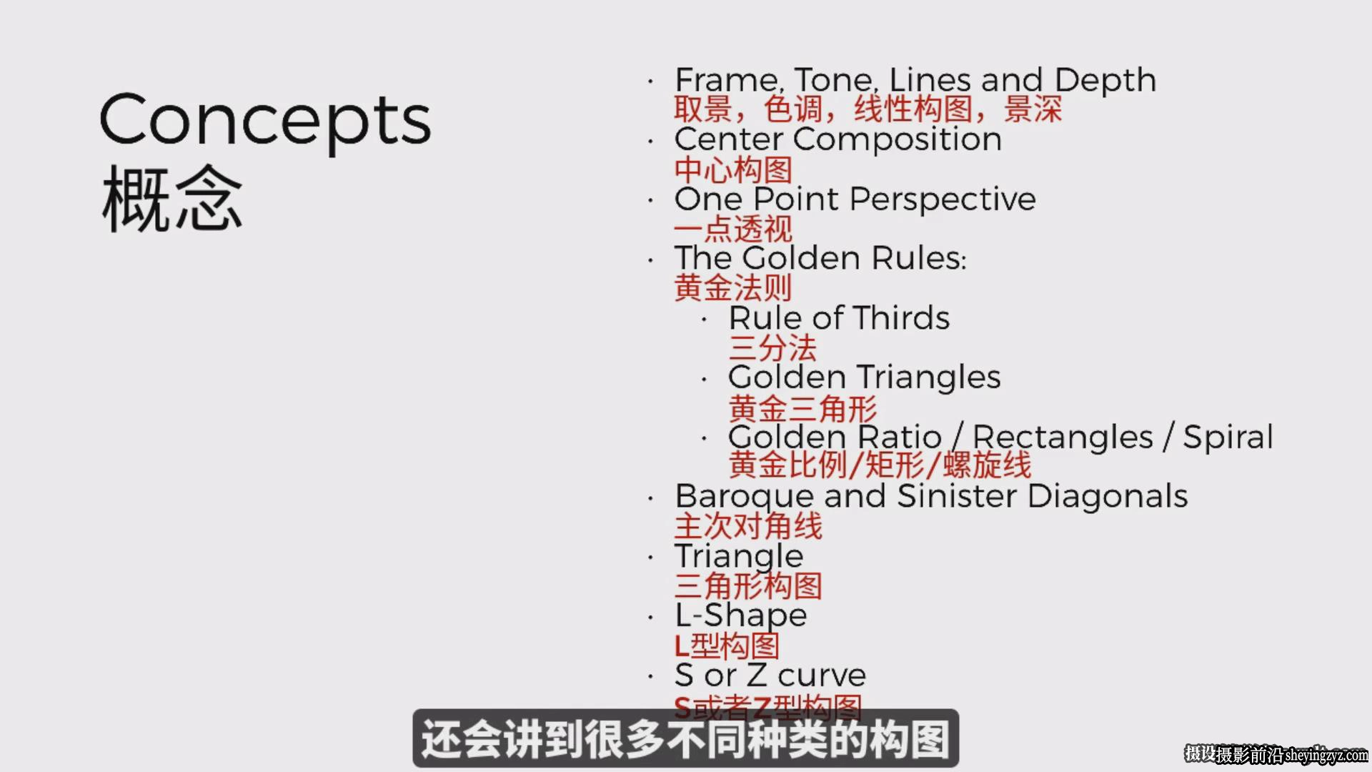 经典摄影构图解析：超越三分法则解析经典构图技巧教程-中英字幕
