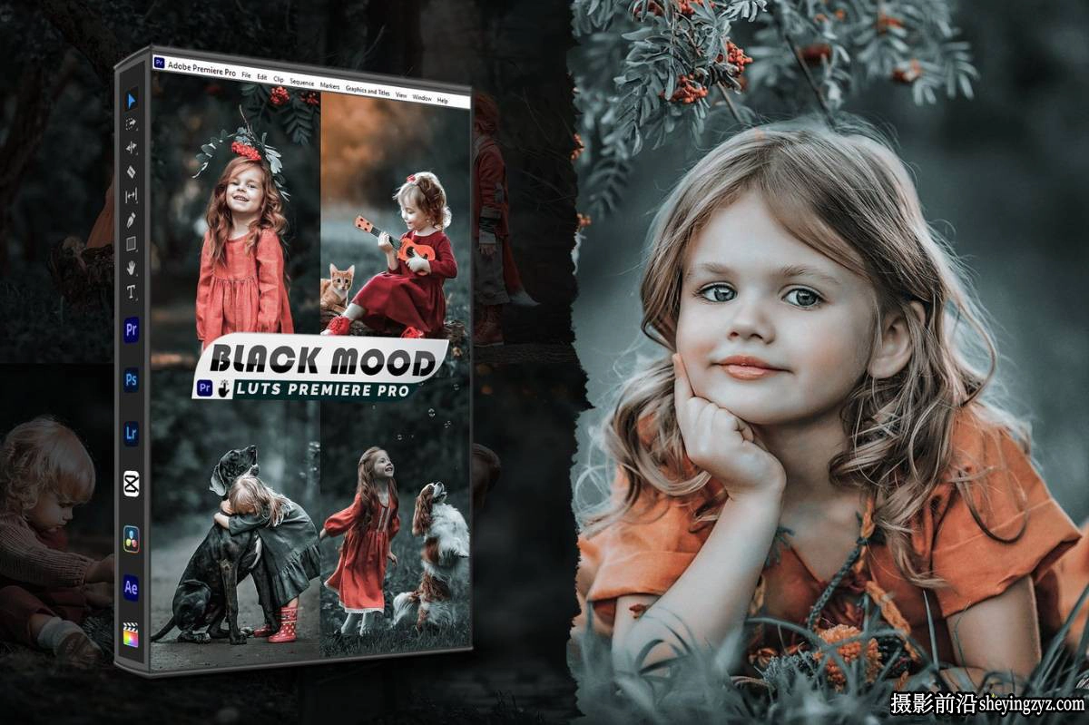 唯美儿童电影肖像LUT预设及LR预设 Black Mood Presets-luts Videos