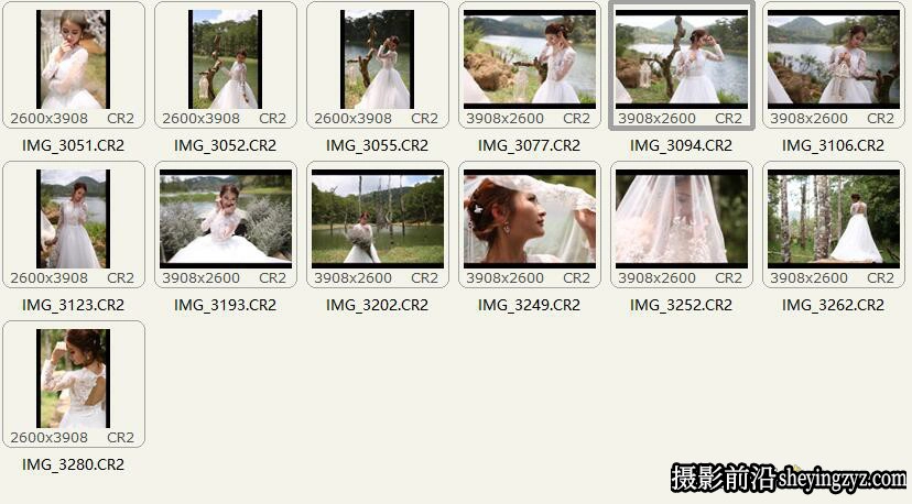 美女婚纱写真摄影RAW原图13张,婚纱练习RAW素材