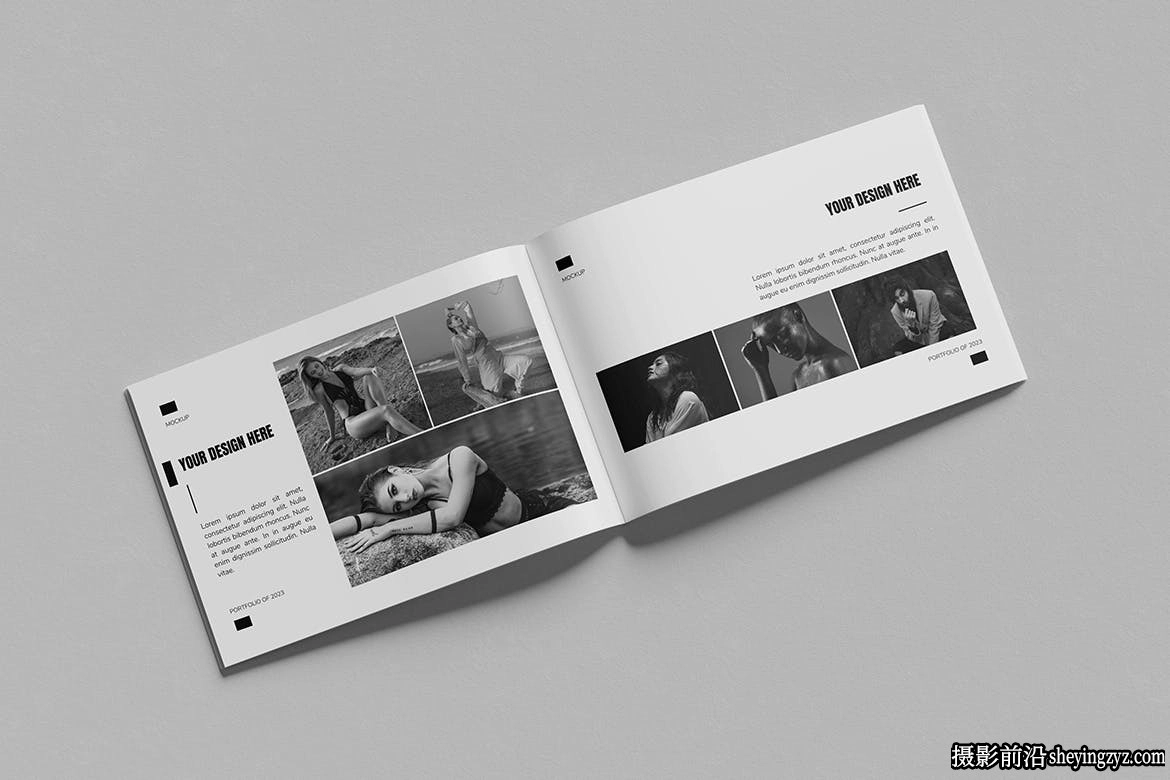景观杂志和目录画册样机
