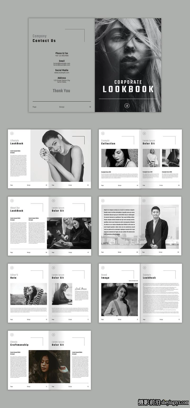 企业展示手册外观布局InDesign模板