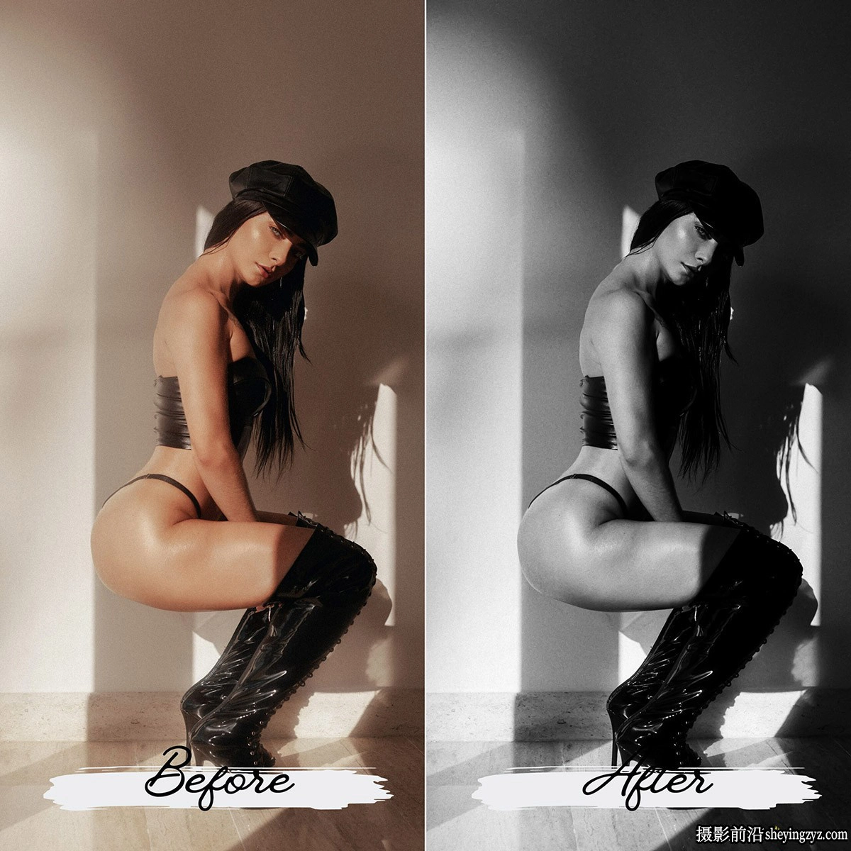 黑白私房人像Lr预设/手机预设 MePresets-BW Boudoir Lightroom Presets