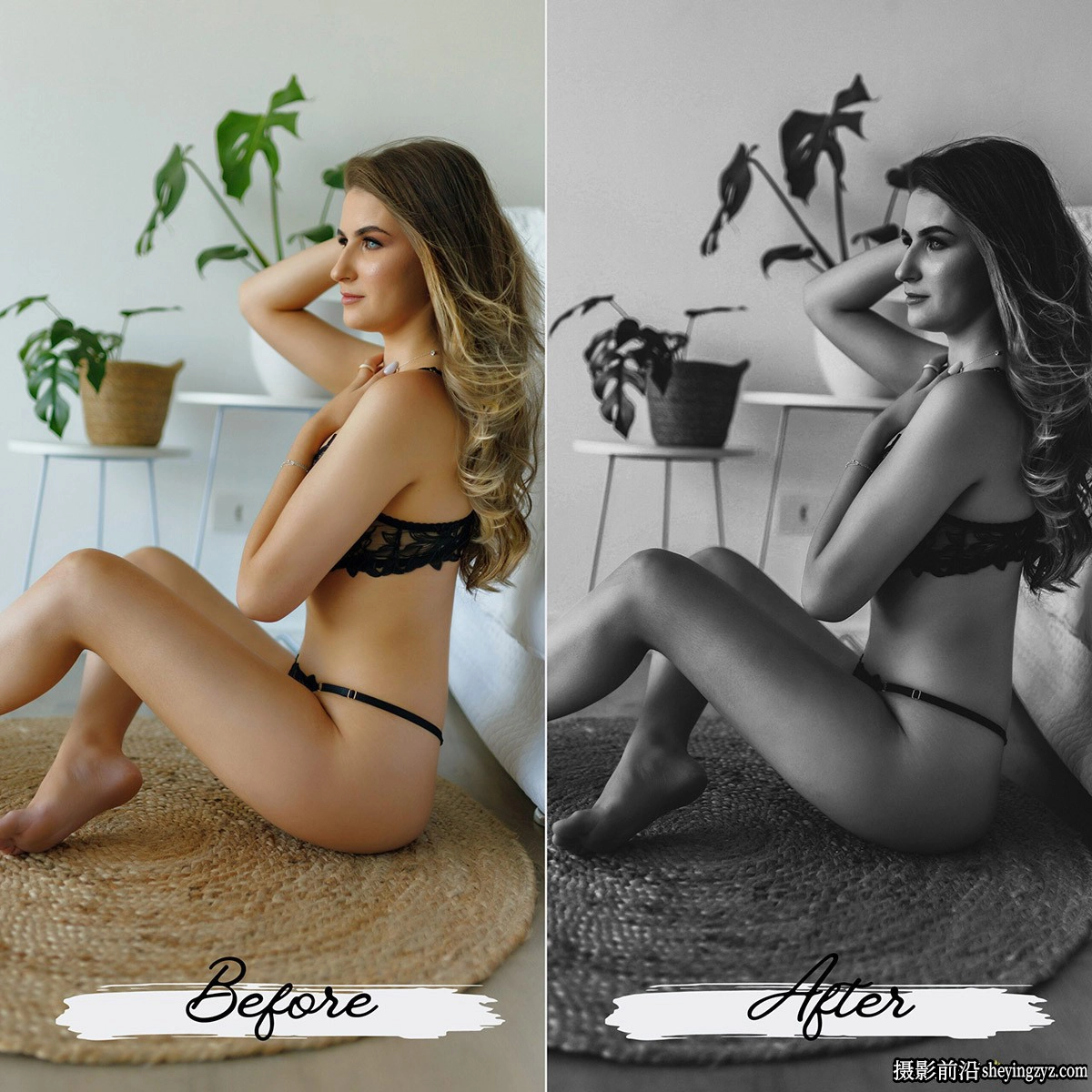 黑白私房人像Lr预设/手机预设 MePresets-BW Boudoir Lightroom Presets