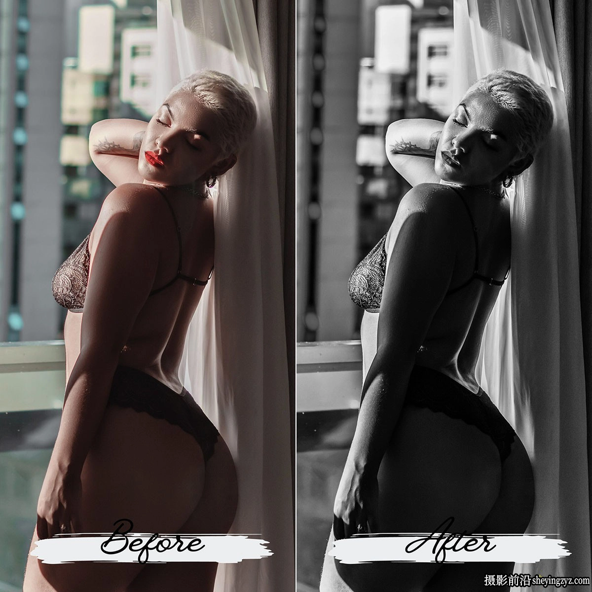 黑白私房人像Lr预设/手机预设 MePresets-BW Boudoir Lightroom Presets