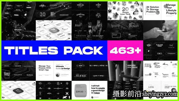 AE标题模板-463组文字标题字幕条动画模板 Ultimate Title Pack Bundle 20 in 1