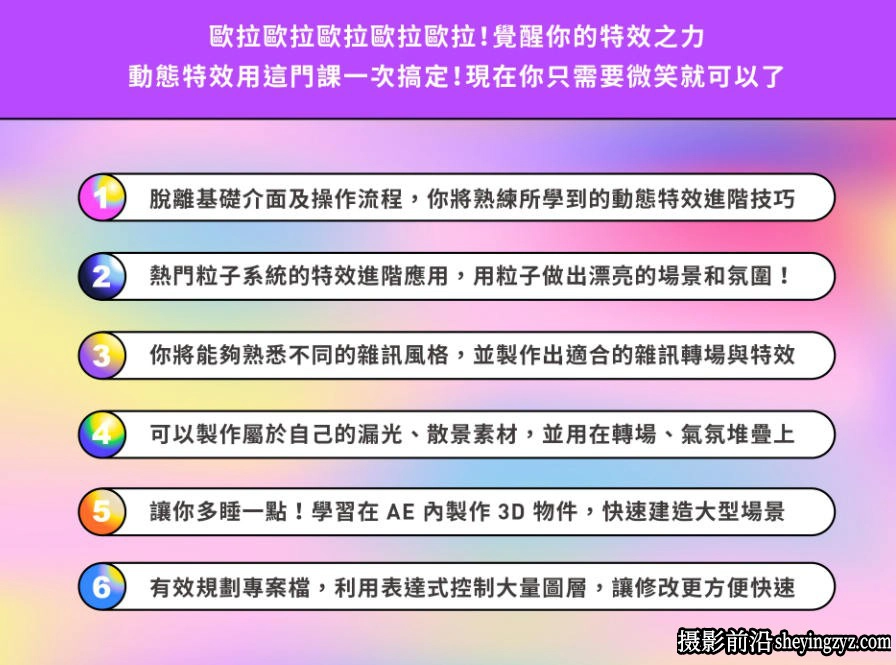 AE必学特效实战完整教程+工程文件素材