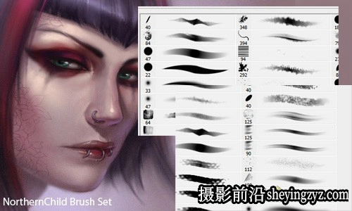 CG人物绘画插画创作笔刷免费PS画笔素材