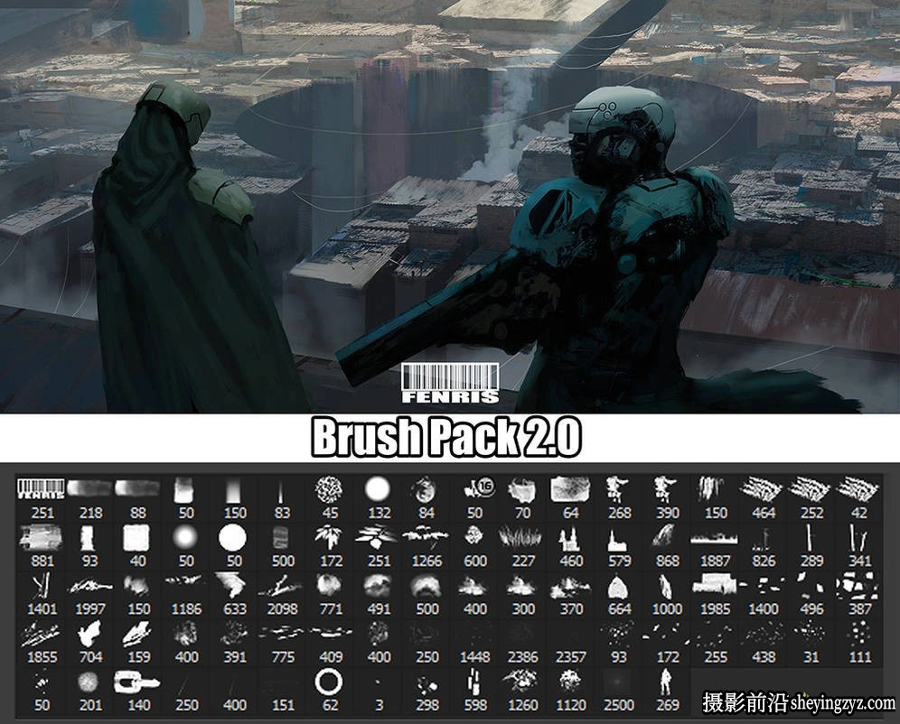 CG大型场景插画绘画笔触升级版2.0PS笔刷素材