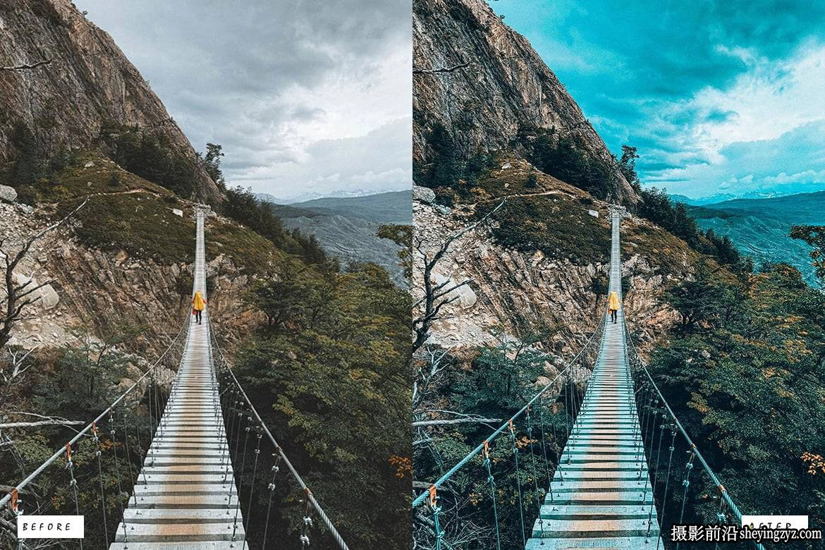 12种旅行电影风光后期调色lr预设 Mount Lightroom Presets