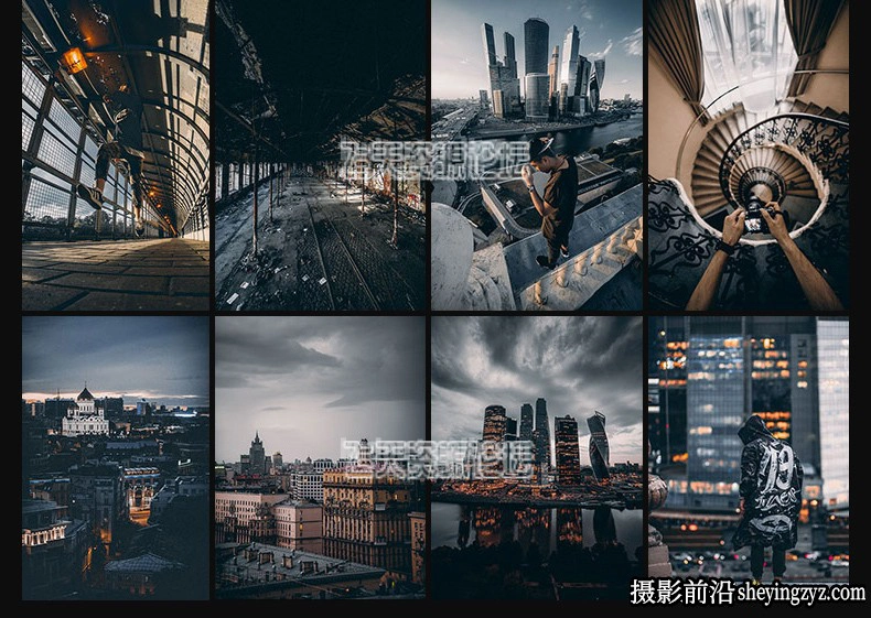 185种工业风城市黑金夜景街拍胶片LR预设+LUT预设-PS/PR/AE/FCPX/达芬奇