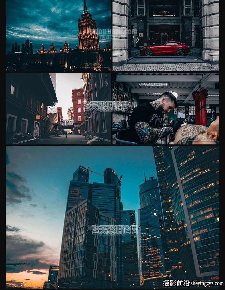 185种工业风城市黑金夜景街拍胶片LR预设+LUT预设-PS/PR/AE/FCPX/达芬奇