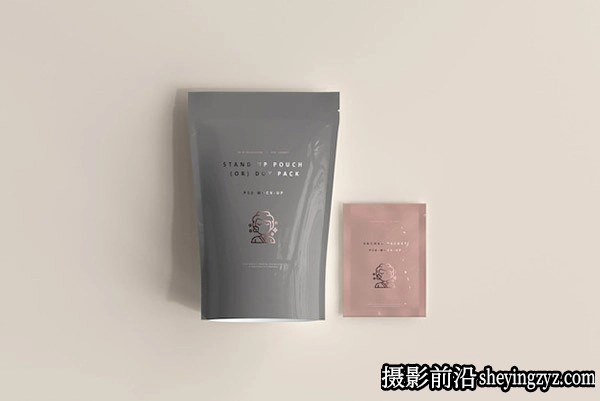 塑料自立袋小袋包装设计展示样机