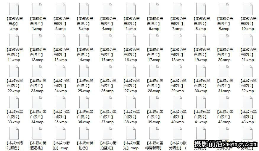 本叔の本叔就是本切鸣-最好的300种Camera Raw日系清新胶片预设