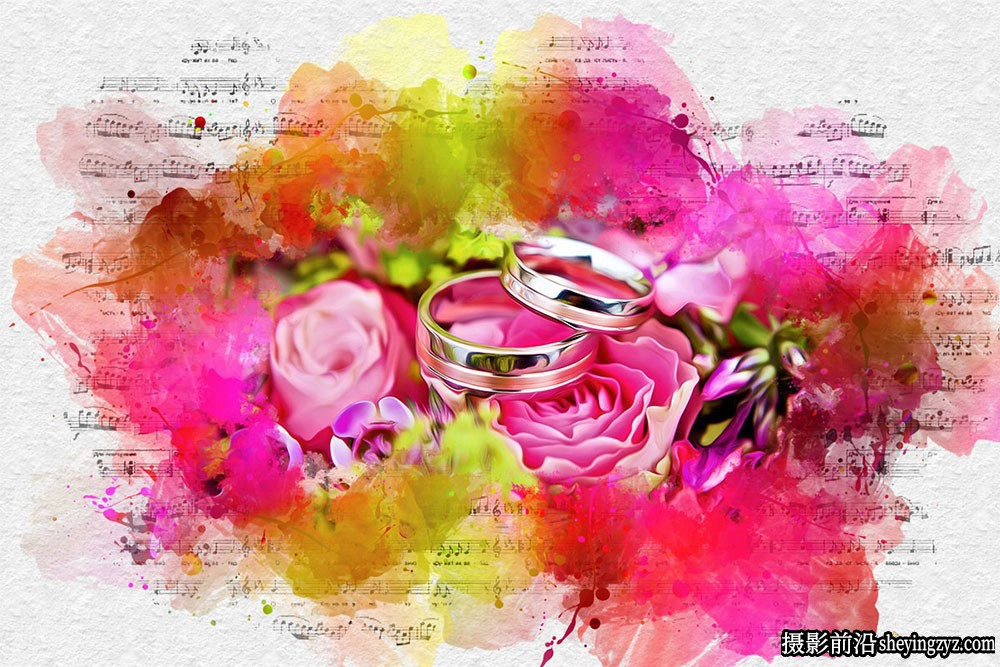 油画水彩画PS动作 Notes of paint Photoshop Action(附视频教程)