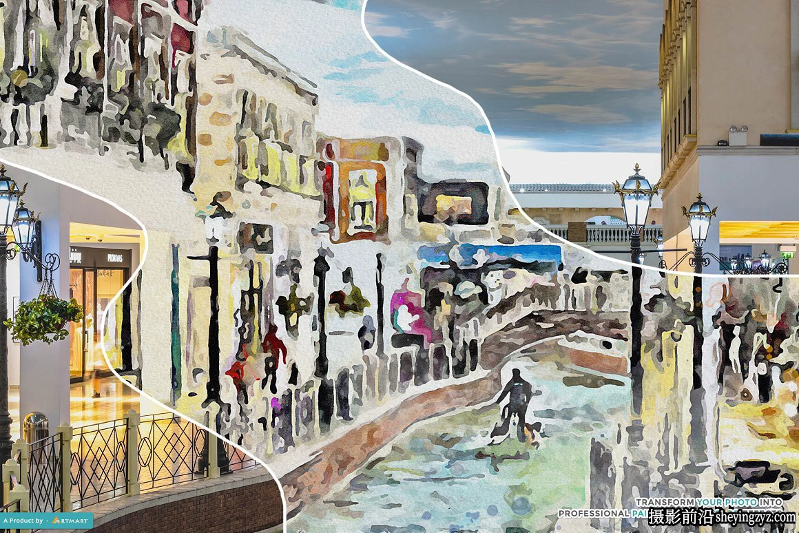 写实水彩画PS动作 Realistic Watercolor Painting Action 附视频教程