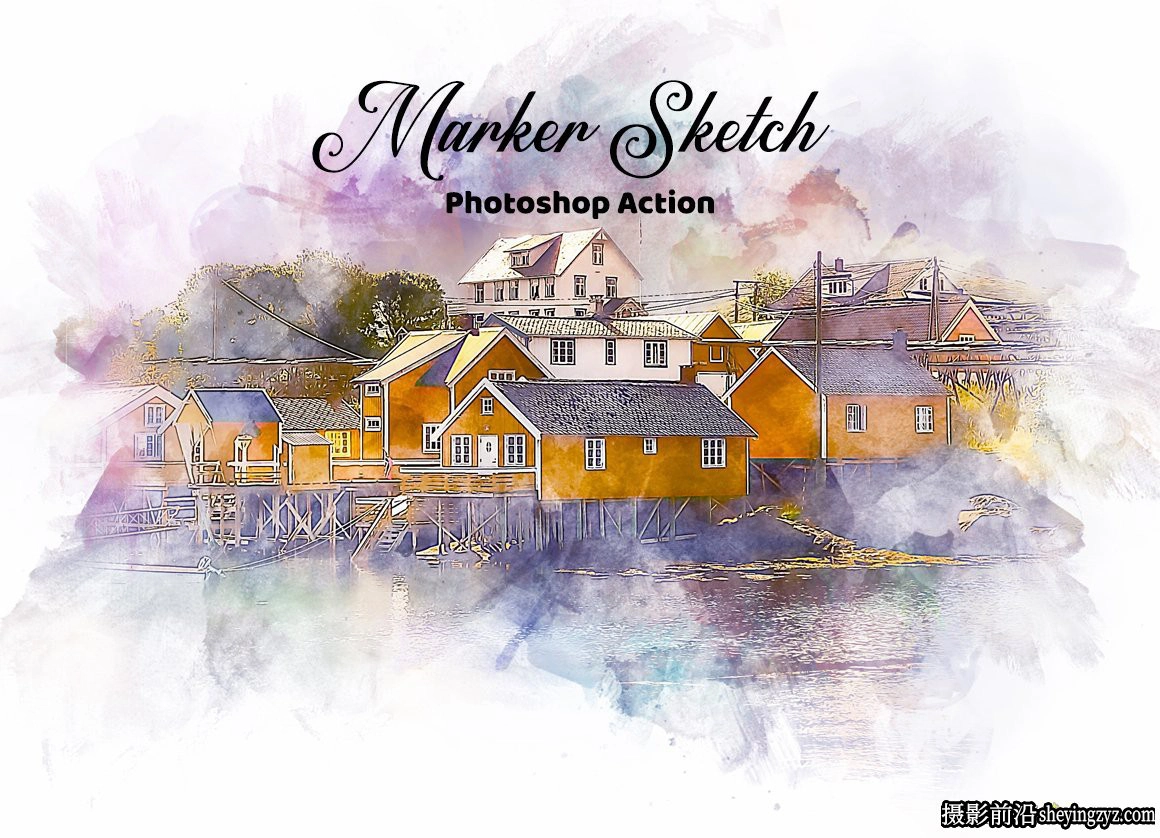 草图标记Photoshop动作 Marker Sketch Photoshop Action