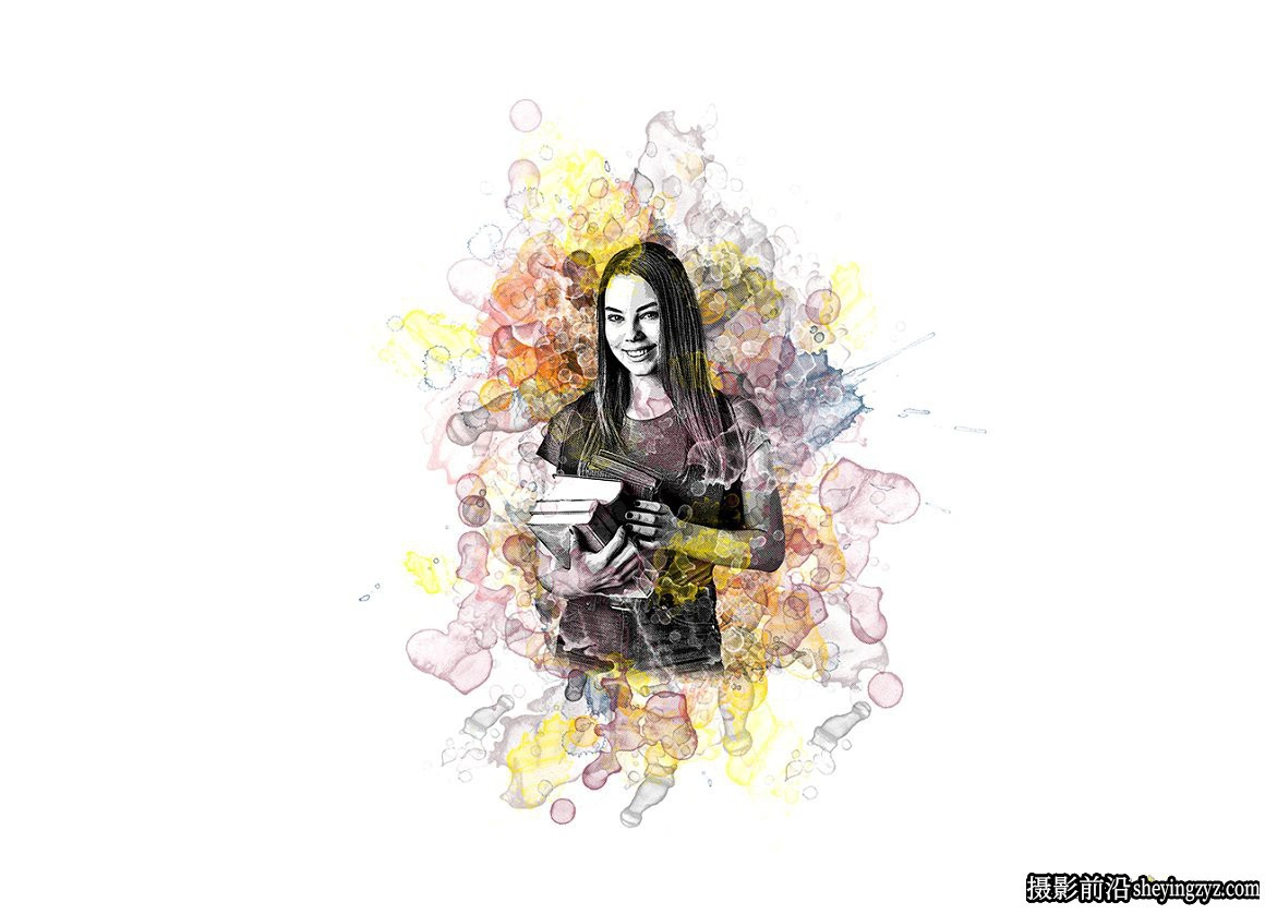专业水彩Photoshop动作 Pro Watercolor Photoshop Action 附视频教程