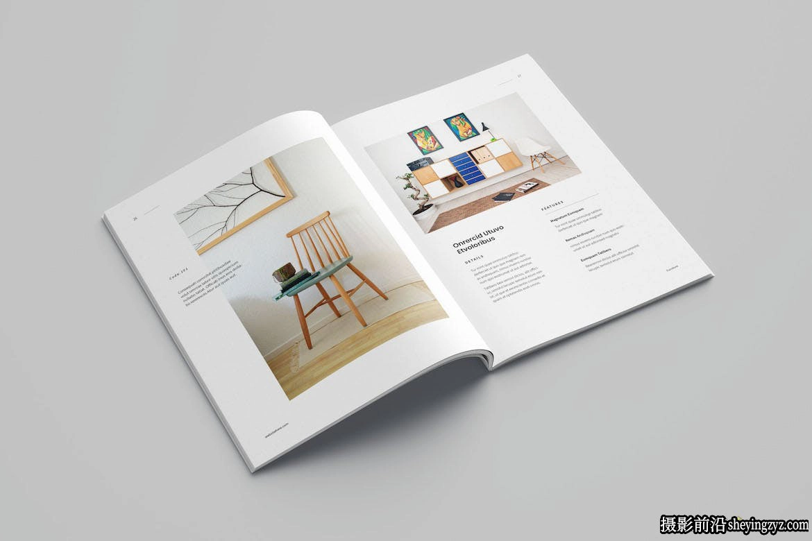 室内设计室内摄影手册排版InDesign模板