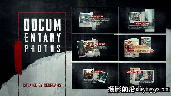 AE模板-照片相册事件记录片头模板- Documentary Photos v02