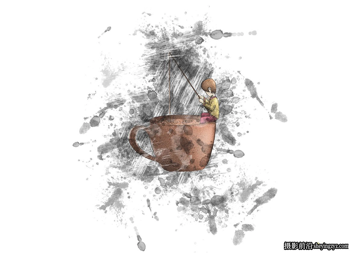 水墨绘画PS动作 Stain Painting Photoshop Action附视频教程