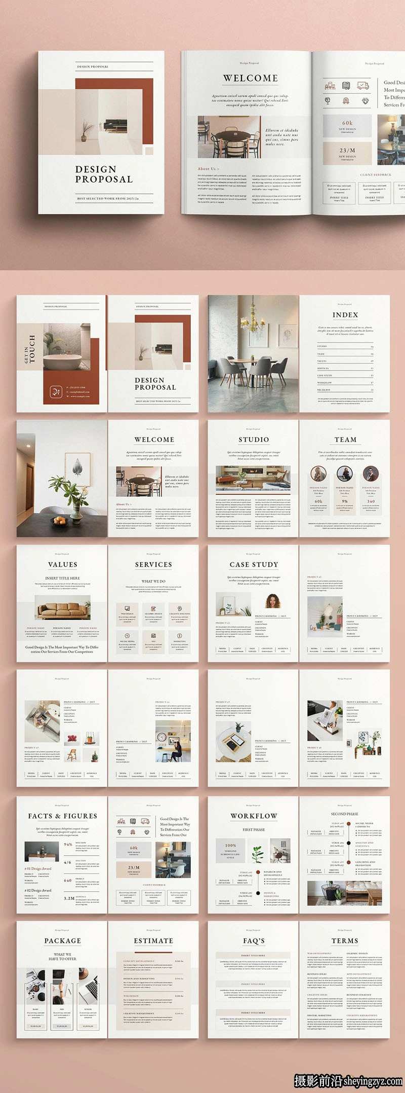 设计方案提案布局InDesign模板