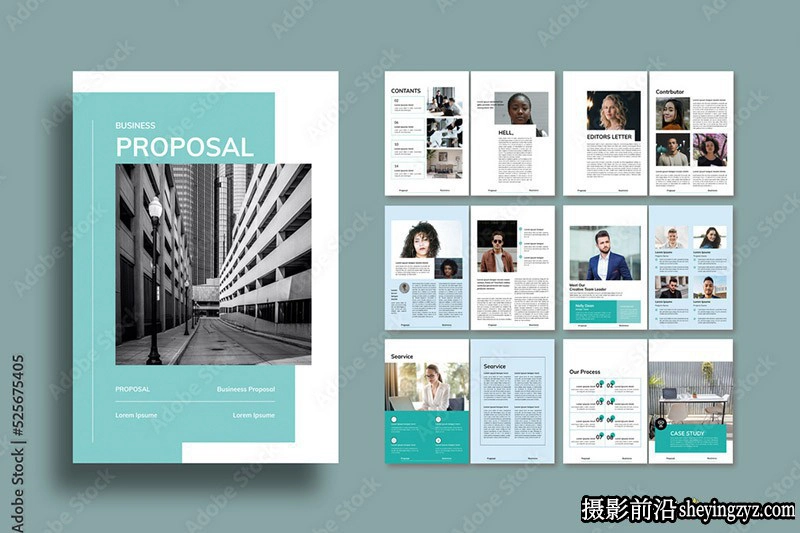 商业计划书布局InDesign模板