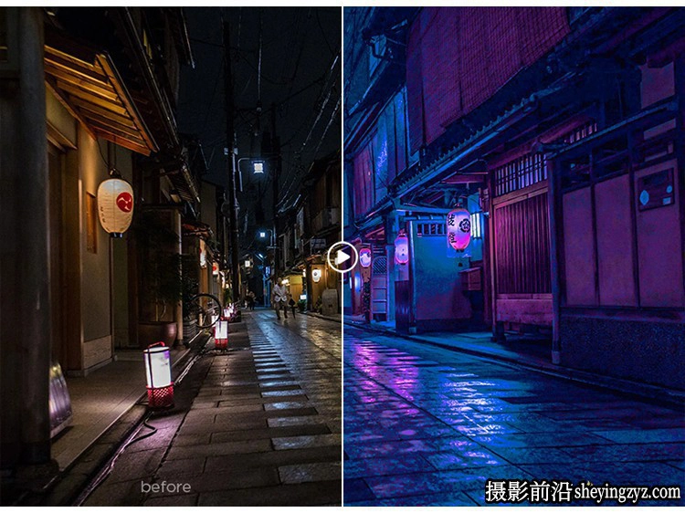 Xavier Portela粉紫色城市夜景色调PR/PS/FCPX/AE/达芬奇/LUT预设