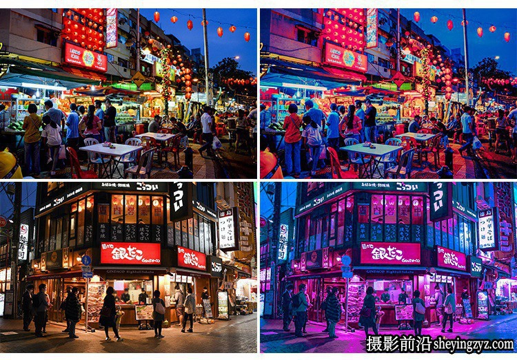 Xavier Portela粉紫色城市夜景色调PR/PS/FCPX/AE/达芬奇/LUT预设