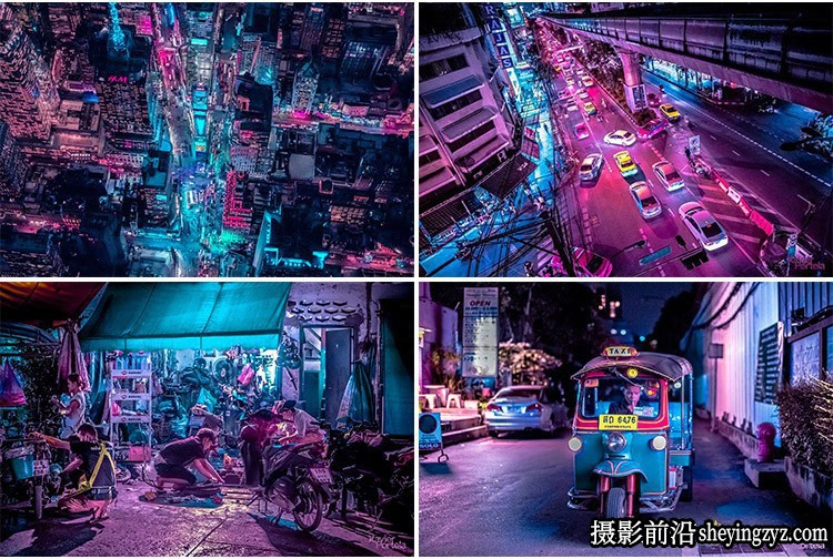 Xavier Portela粉紫色城市夜景色调PR/PS/FCPX/AE/达芬奇/LUT预设