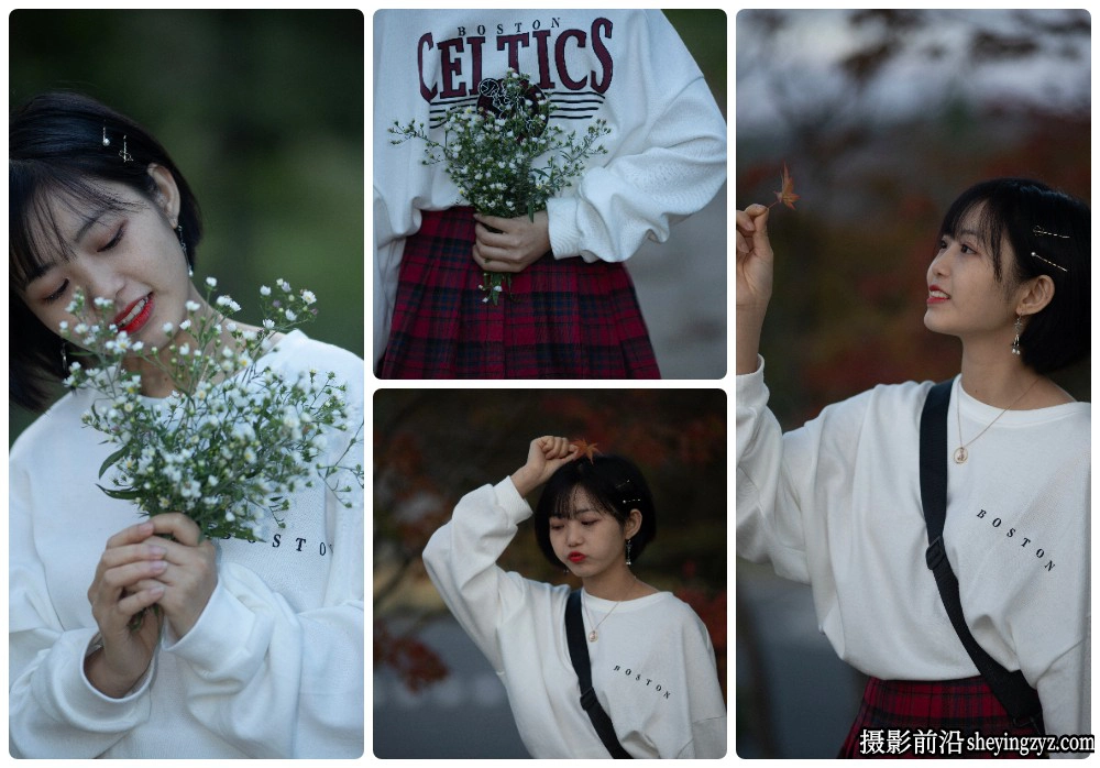 外拍短发文艺范青春美少女RAW调色练习素材28张