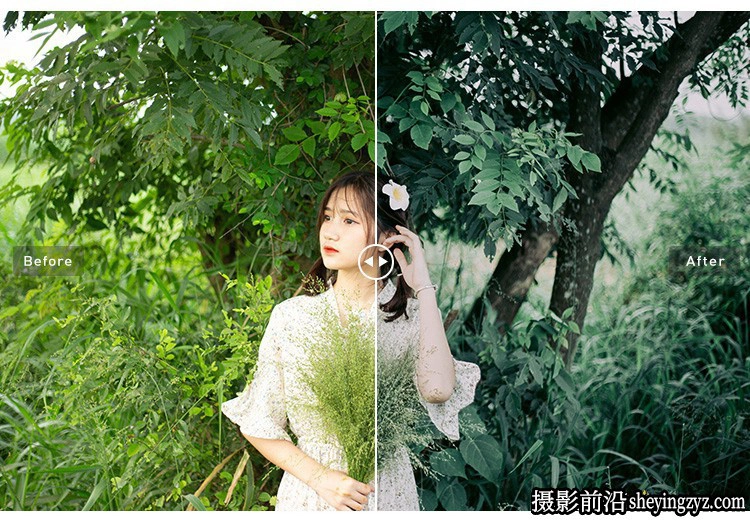 23种森系人像文艺小清新lr预设及LUT PR/PS/FCPX/AE/达芬奇/剪映LUT预设
