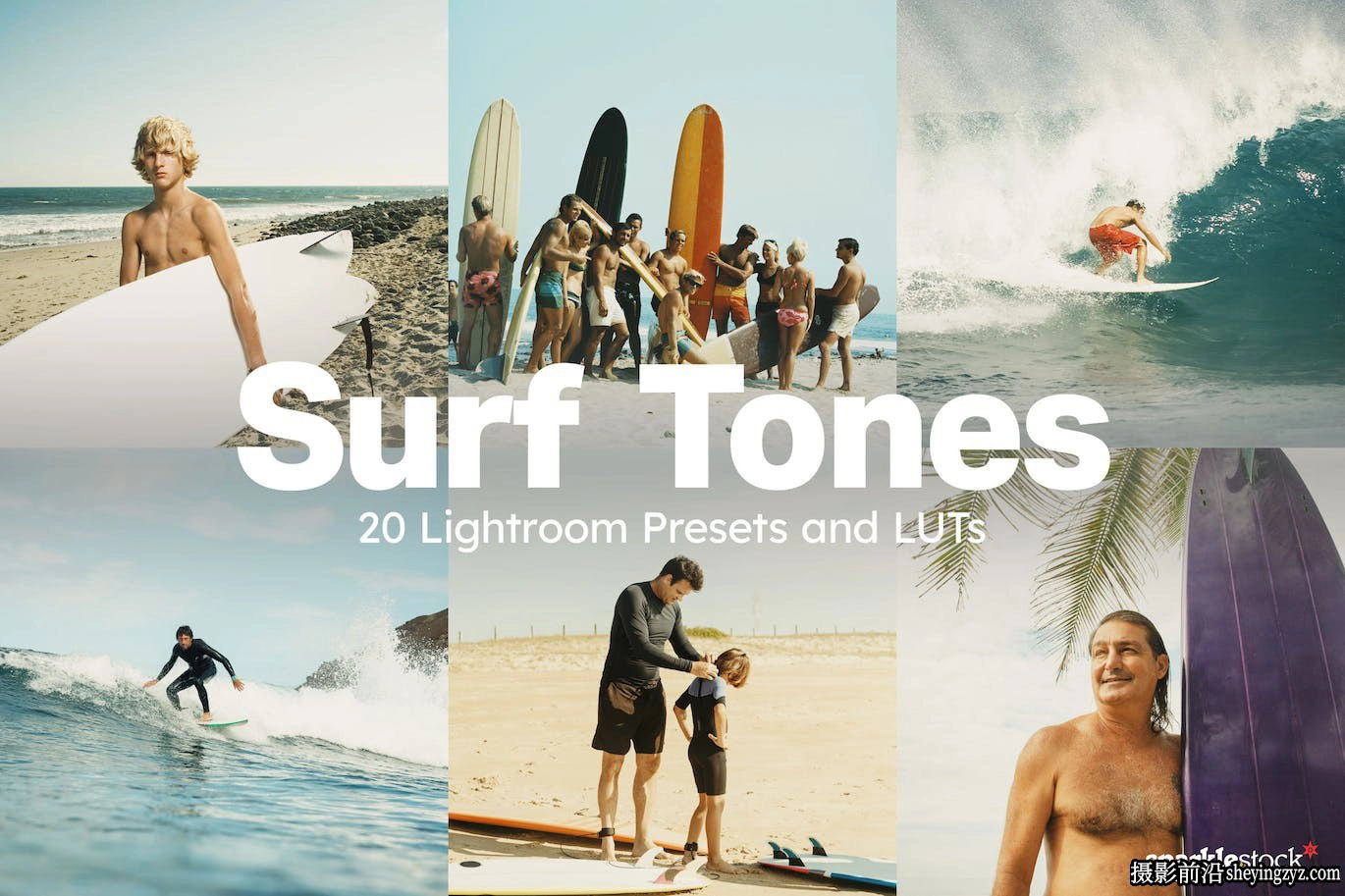 AI人工智能网红冲浪打卡LR预设LUT预设 Surf Tones Lightroom LUTs