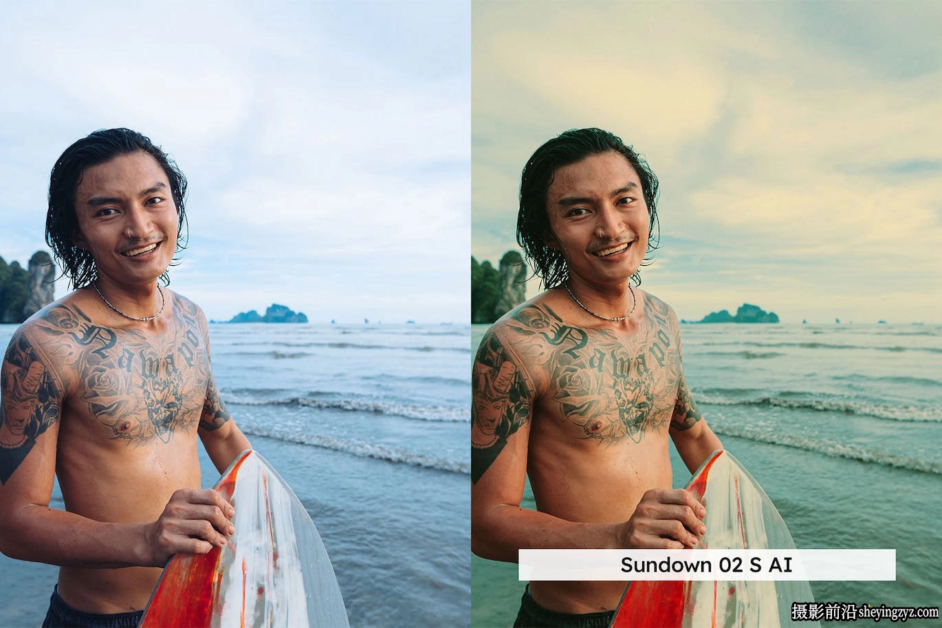 AI人工智能网红冲浪打卡LR预设LUT预设 Surf Tones Lightroom LUTs