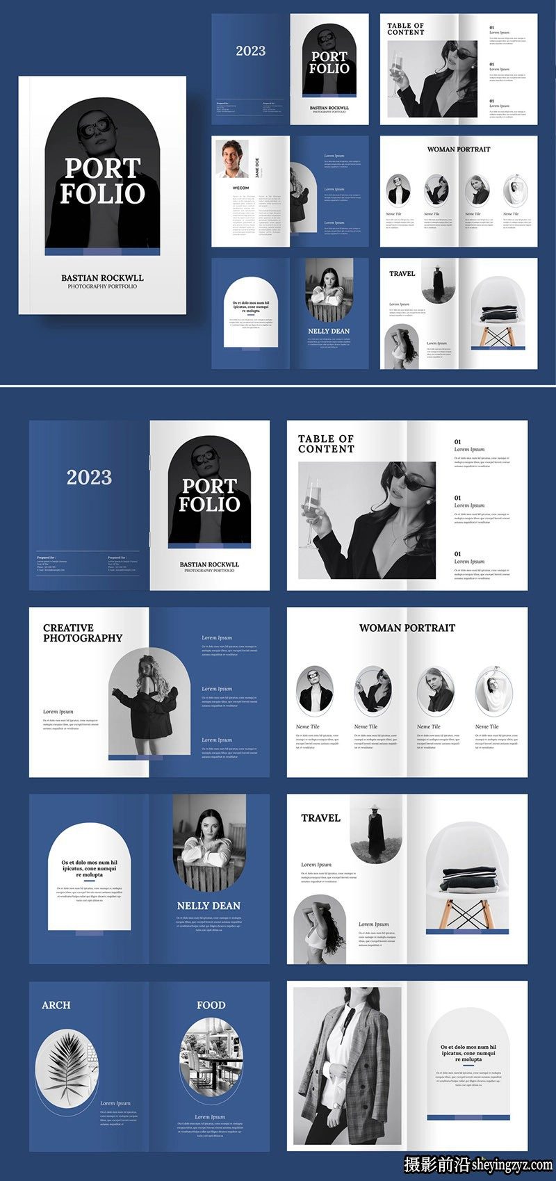 多功能投资组合布局排版InDesign模板