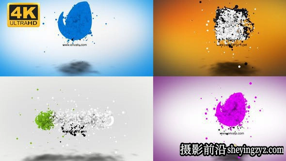 AE模板-粒子汇聚Logo动画 Particle Logo Reveal