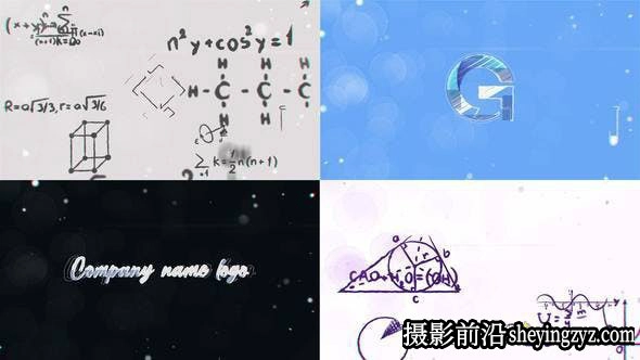 AE模板-数学公式教育Logo模版 Education Logo Reveal
