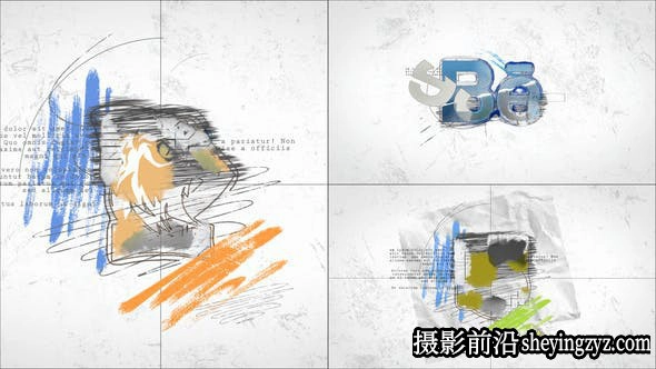 AE模板- 手绘素描Logo动画模版 Drawing Logo Reveal
