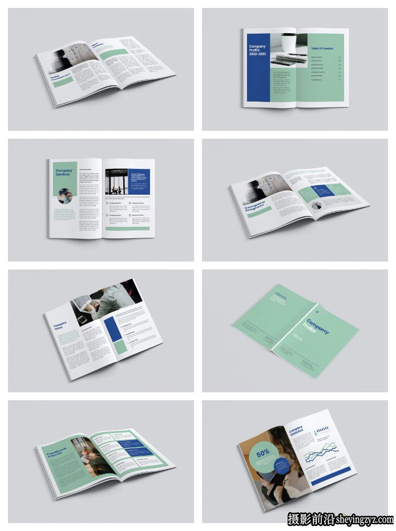 公司简介推广手册排版布局InDesign模板