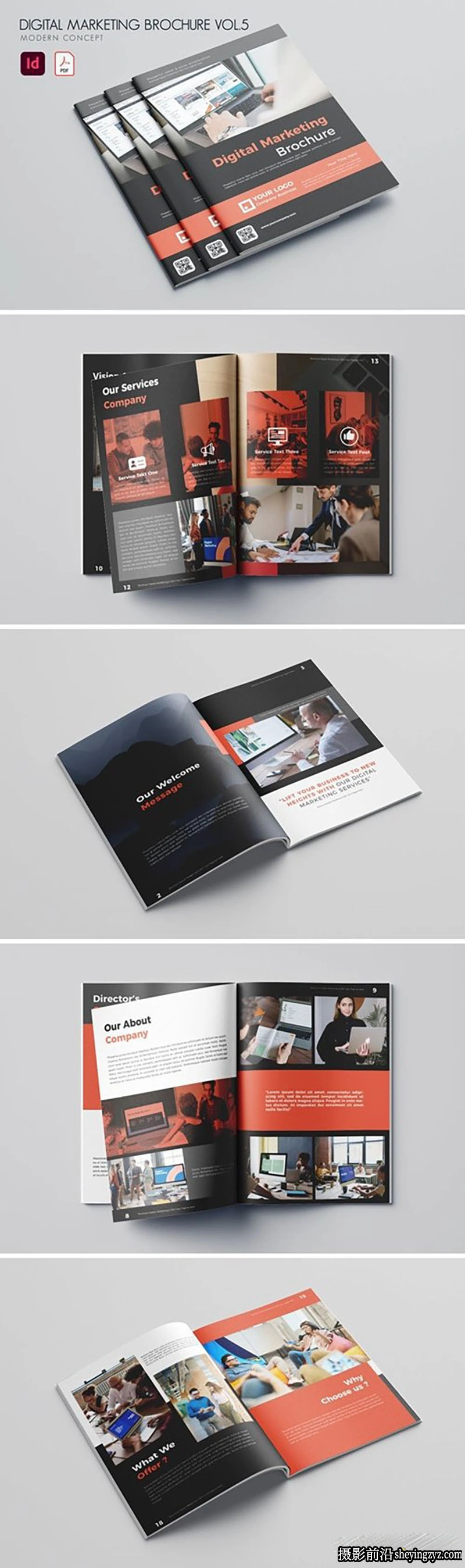 数字经济营销手册InDesign模板 Vol.5