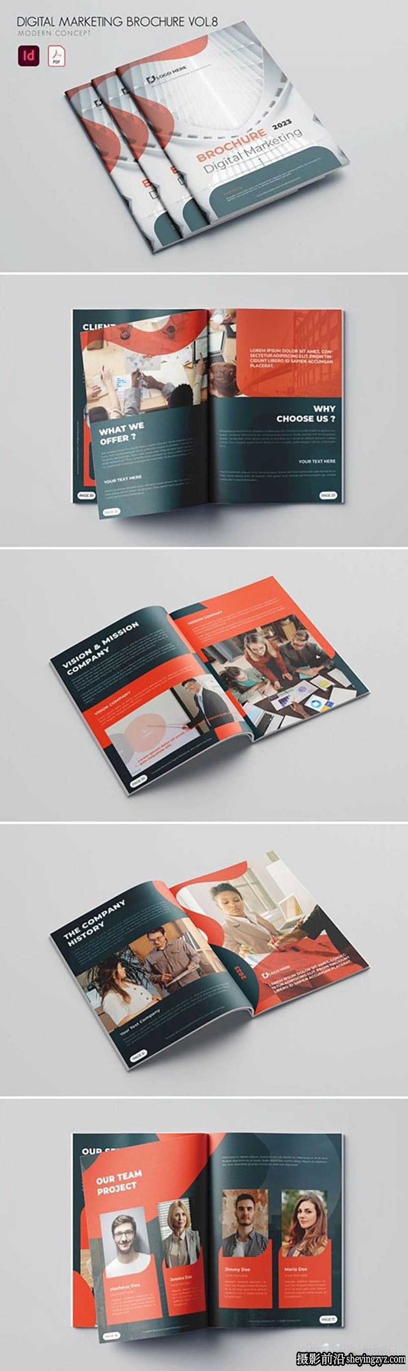 数字经济营销手册InDesign模板 Vol.8