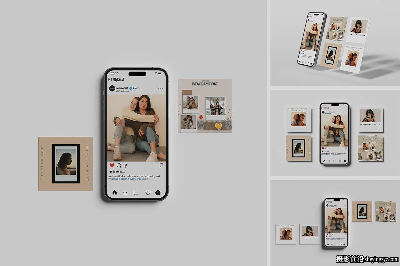 Instagram帖子样机免费下载
