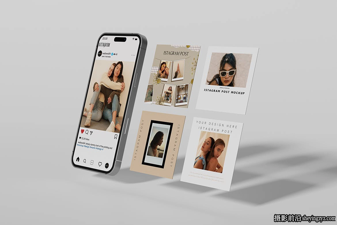 Instagram帖子样机免费下载